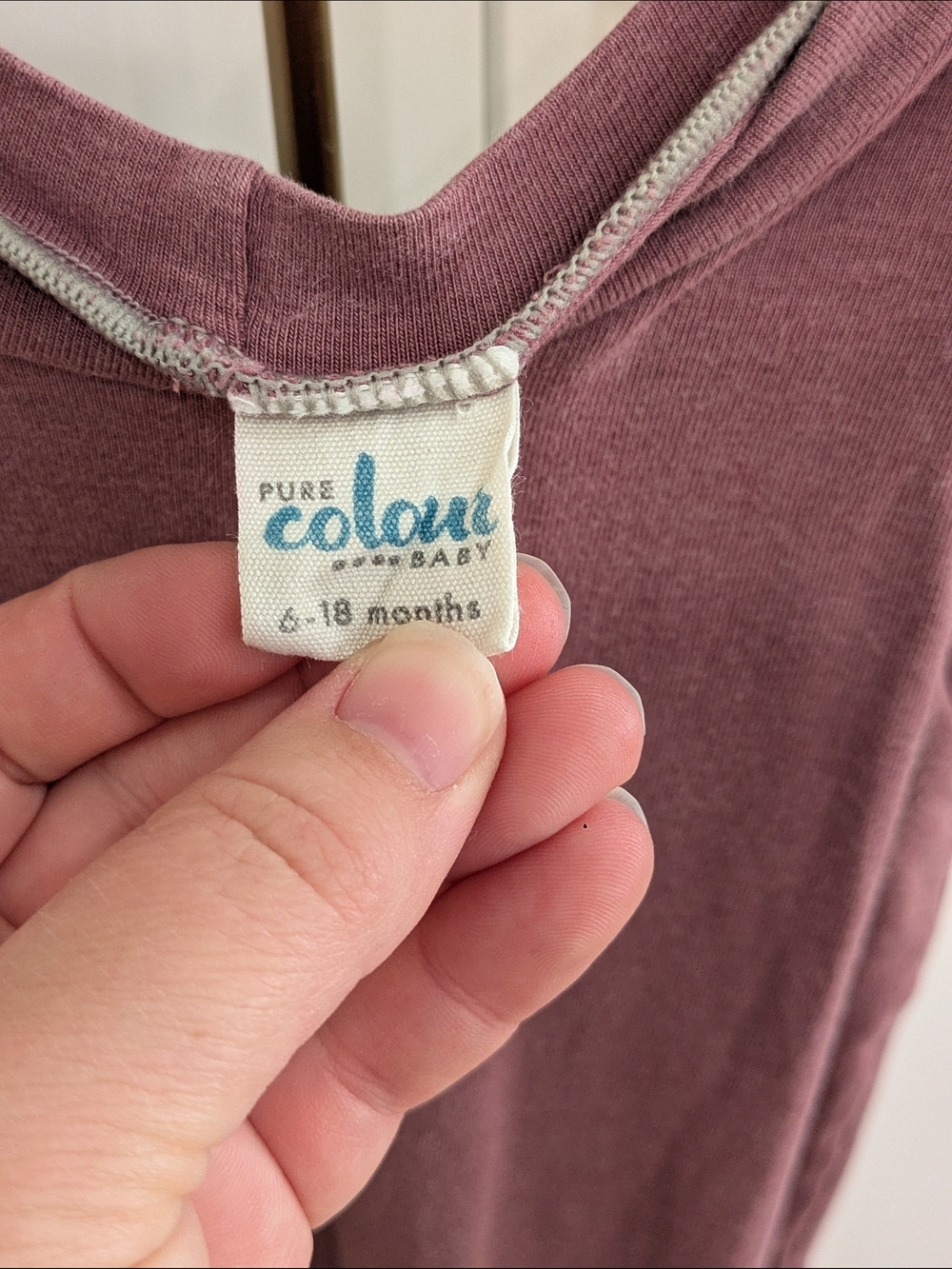 Sleeveless Mauve Baby Romper - Picture 3 of 3